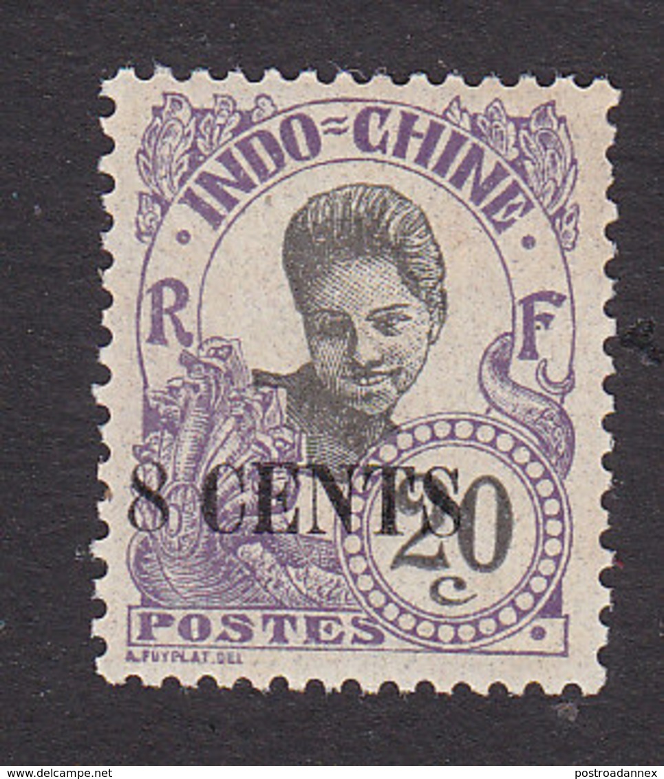 Indo China, Scott #71, Mint Hinged, Cambodian Girl Surcharged, Issued 1919 - Unused Stamps