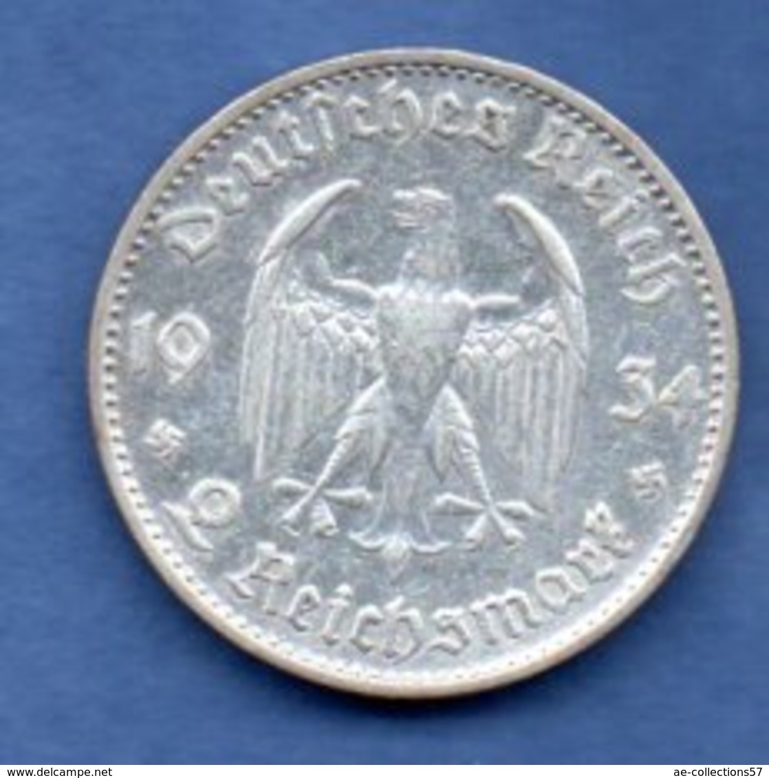 Allemagne -  2 Reichsmark  1934 E -  Km #81  -  état  TTB - 2 Reichsmark