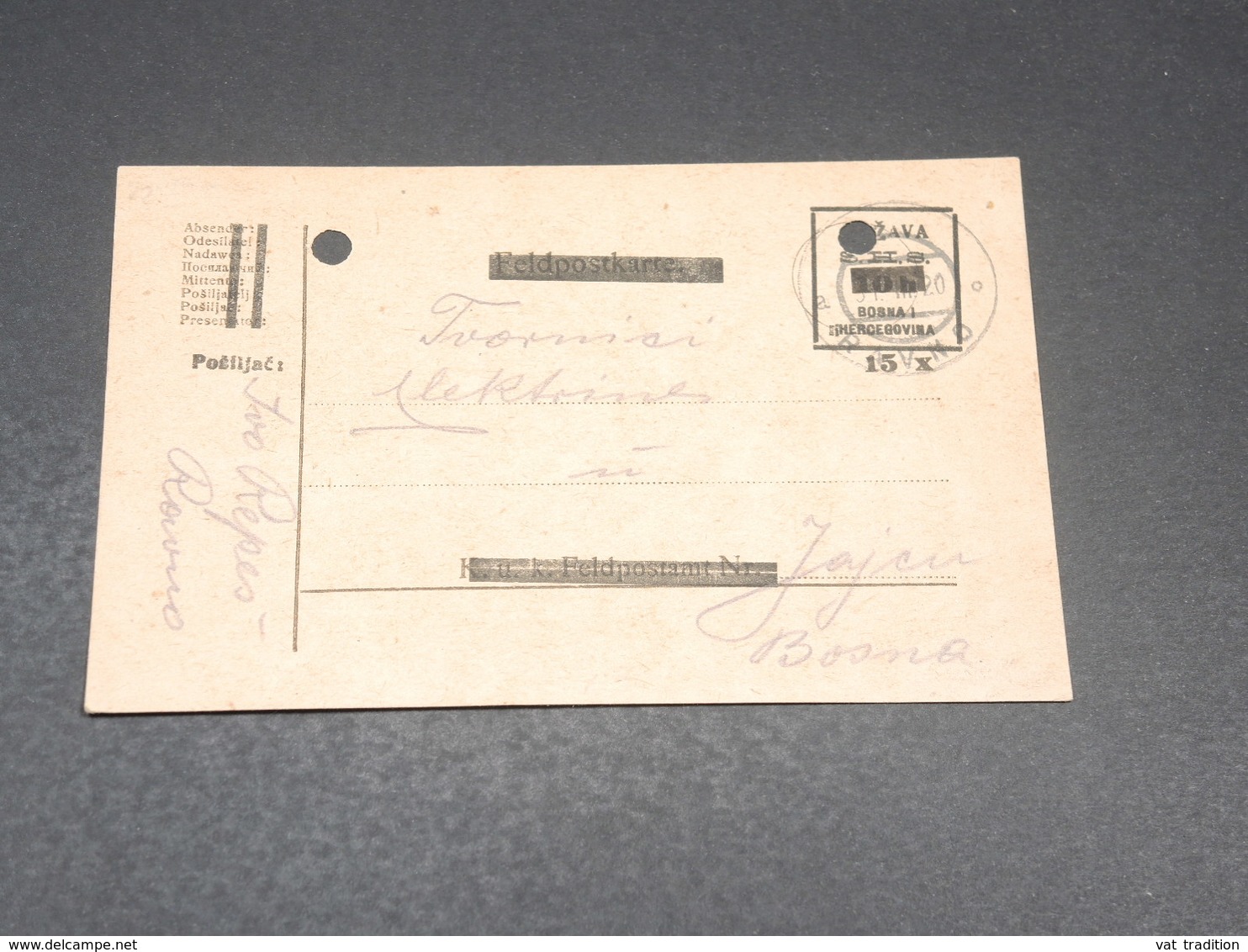 BOSNIE HERZEGOVINE - Entier Postal En 1920 Pour Jajce - L 19660 - Bosnie-Herzegovine