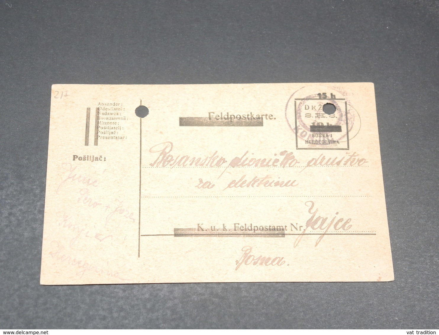 BOSNIE HERZEGOVINE - Entier Postal En 1920 Pour Jajcu - L 19662 - Bosnie-Herzegovine