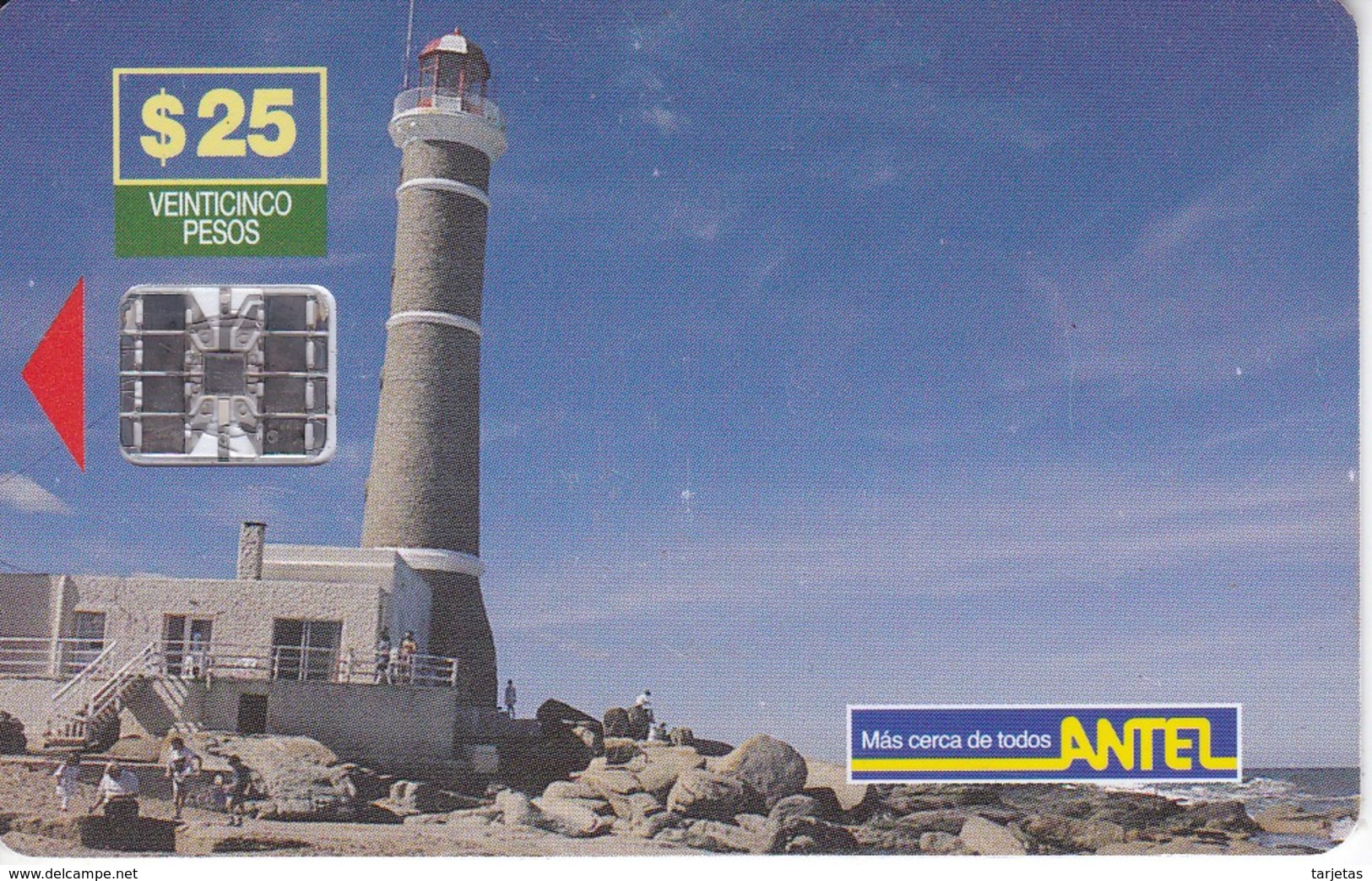 Nº 39 TARJETA DE URUGUAY DE ANTEL DE EL FARO DE JOSE IGNACIO (LIGHTHOUSE) - Uruguay