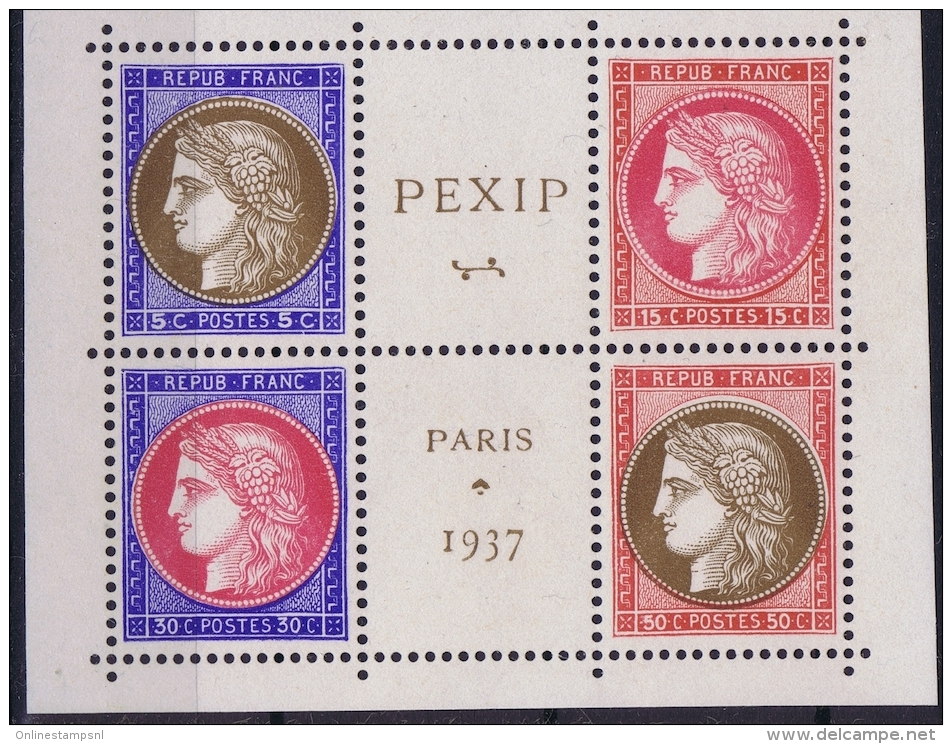 France : Yv 348 - 351 Postfrisch/neuf Sans Charniere /MNH/**  1937 Pexip   "le Central" - Ungebraucht