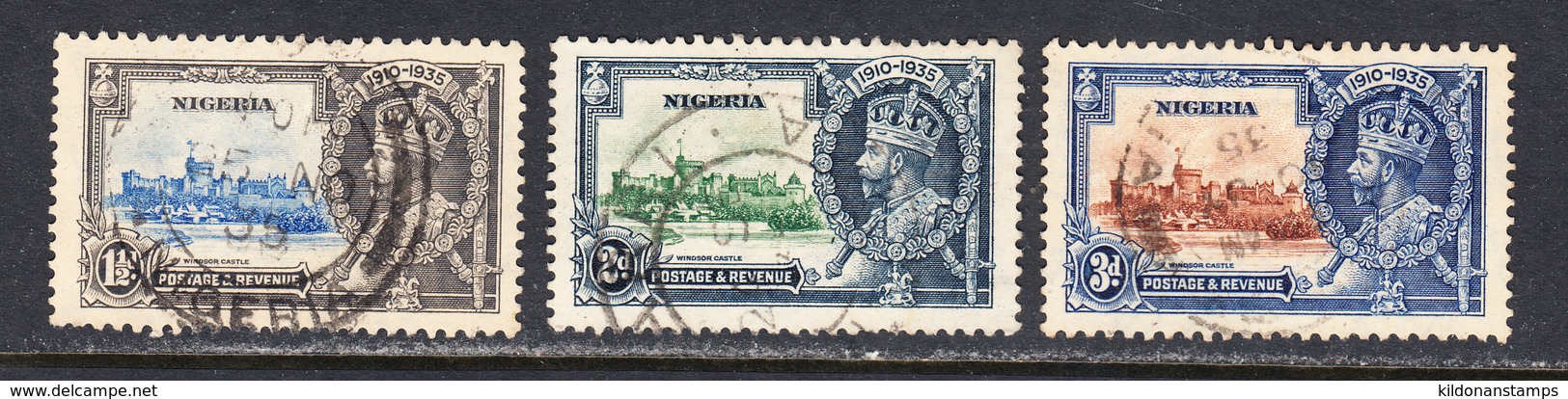 Nigeria 1935 Silver Jubilee, Cancelled, SG 30-32 - Nigeria (...-1960)