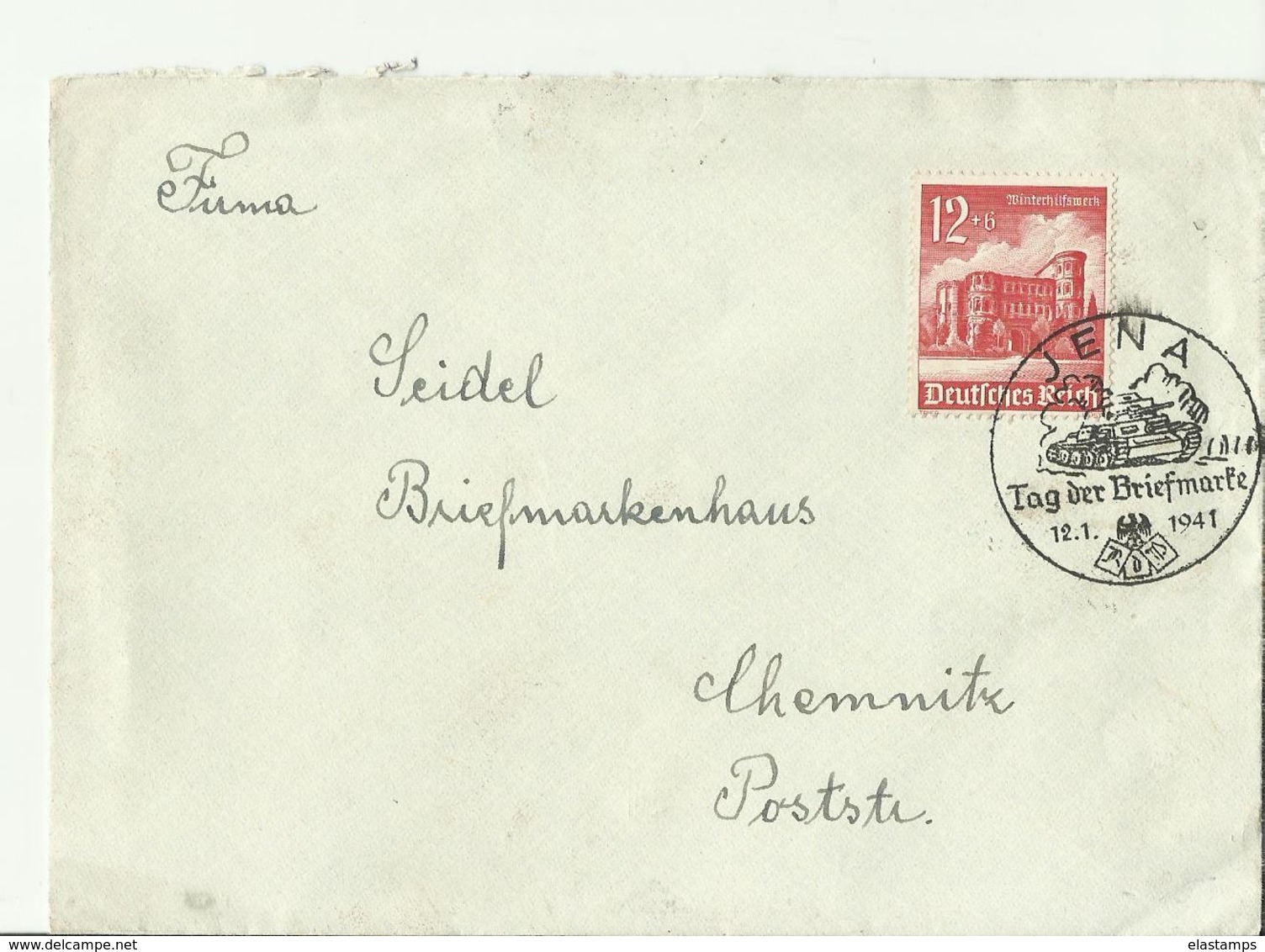 DR  CV 1941 JENA SST Tag Der Briefmarke - Briefe U. Dokumente