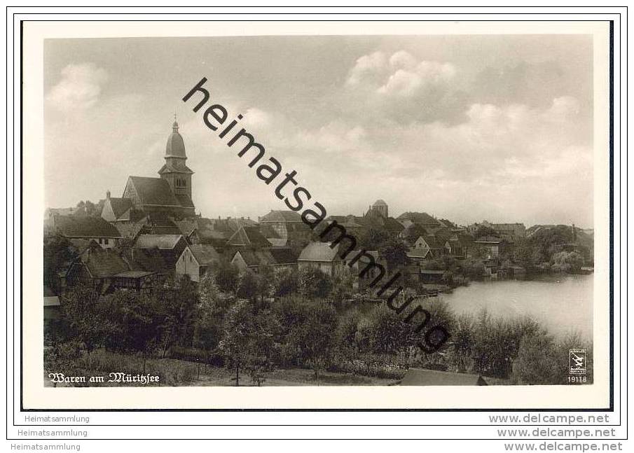 Waren-Müritz - Panorama - Foto-AK 30er Jahre - Waren (Mueritz)