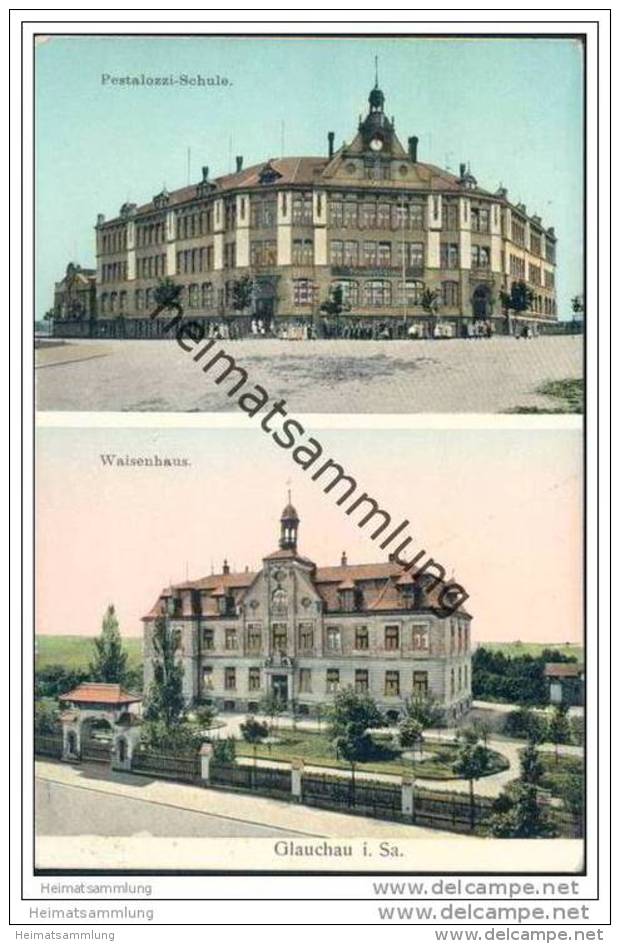 Glauchau - Pestalozzi-Schule - Waisenhaus - Glauchau