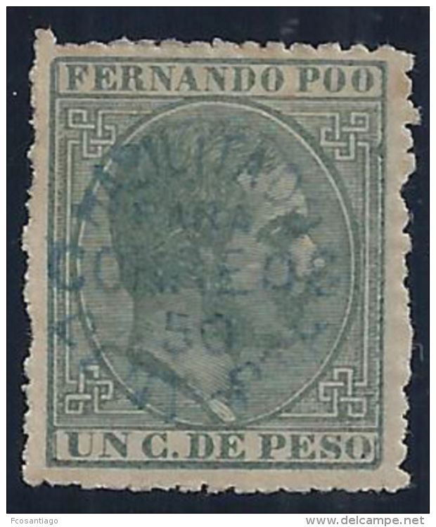 ESPAÑA/FERNANDO POO 1884/94 - Edifil #9 - MLH * - Fernando Poo