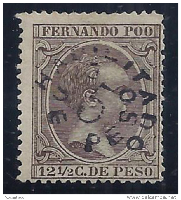 ESPAÑA/FERNANDO POO 1896/900 - Edifil #37 - Sin Goma (*) - Fernando Poo