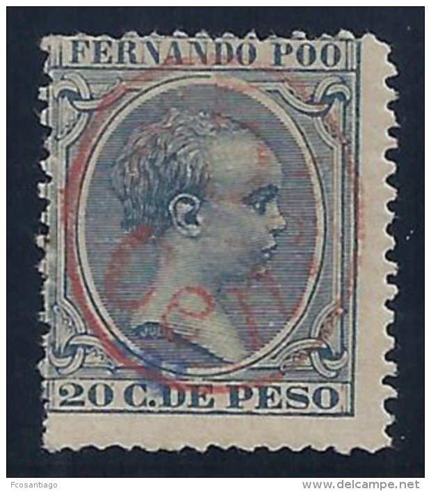 ESPAÑA/FERNANDO POO 1896/900 - Edifil #40H - MLH * - Fernando Po