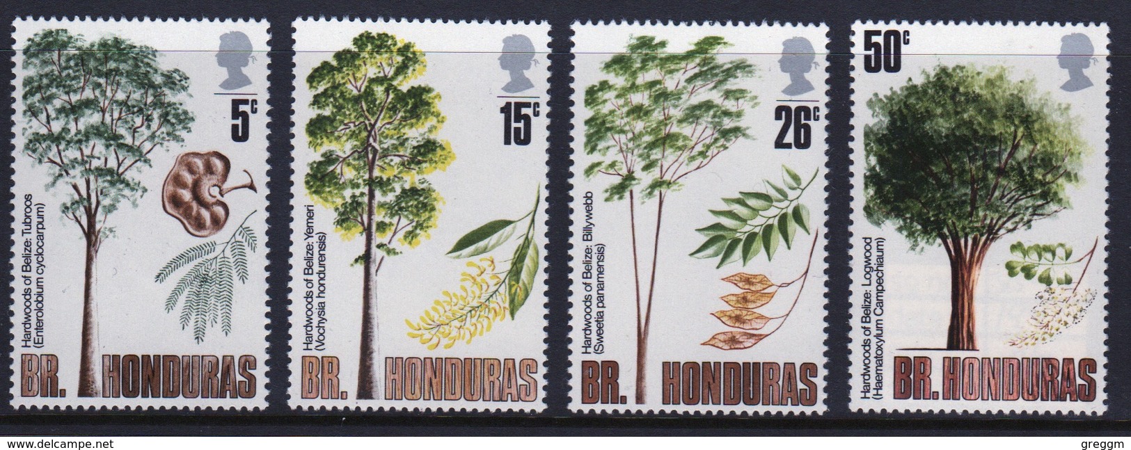 British Honduras 1971 Set Of Stamps Celebrating Indigenous Hardwoods 3rd Series - British Honduras (...-1970)