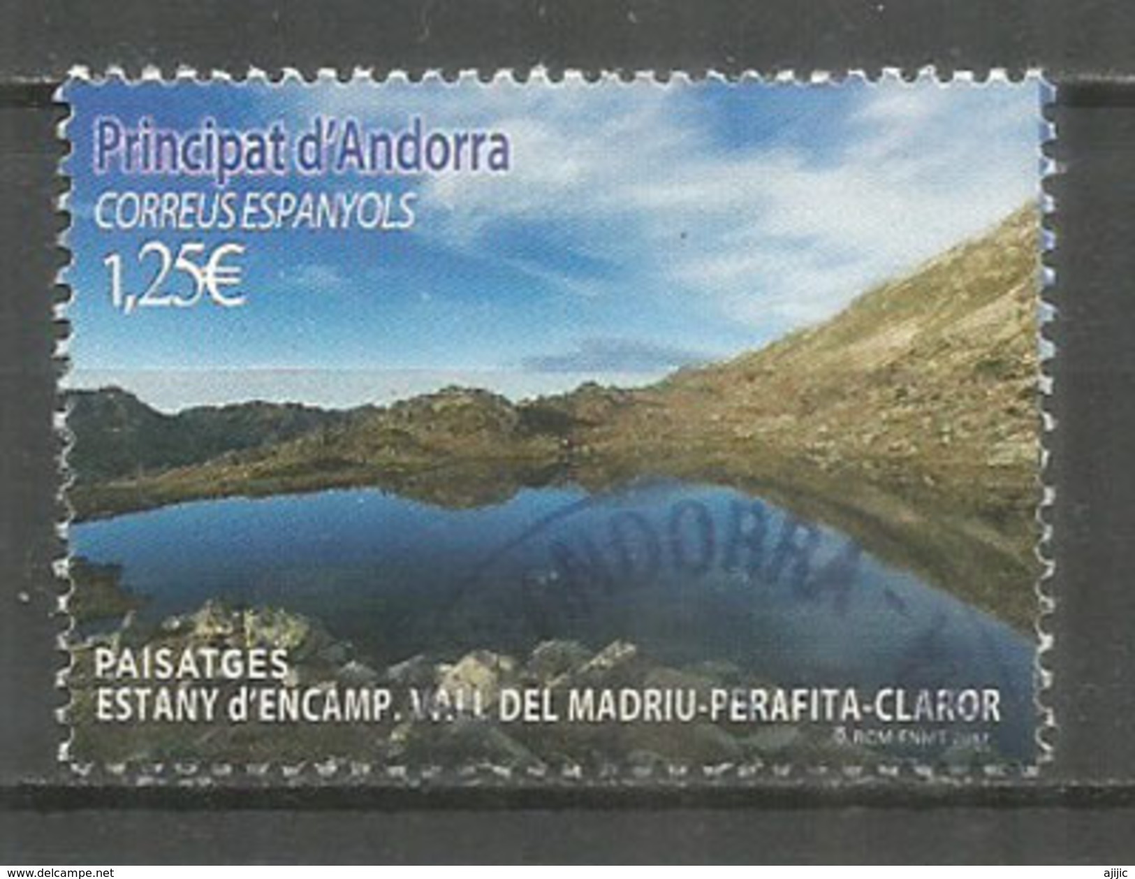 ANDORRA Unesco World Heritage, Vall Del Madriu-Perafita-Claror, Un Timbre Oblitéré 2017, 1 ère Qualité.AND.ESP - Used Stamps