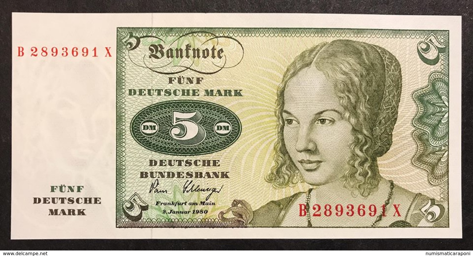 GERMANIA GERMANY 5 Mark 1980 Fds  LOTTO 2010 - 5 Deutsche Mark