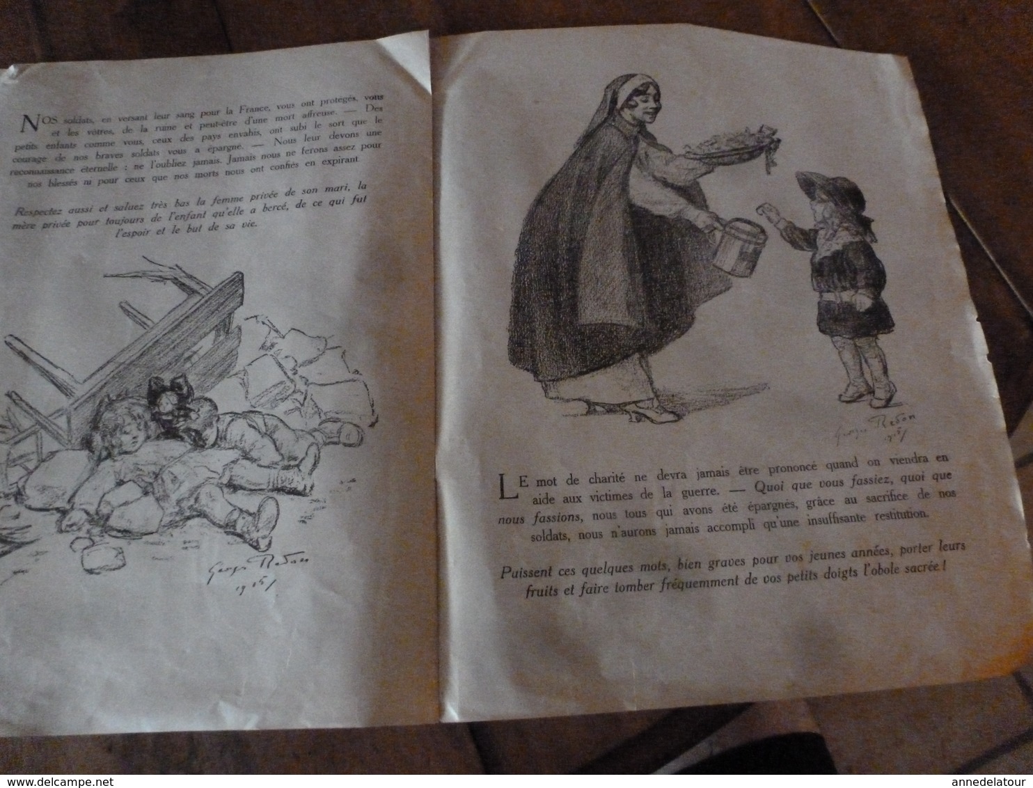 1915 Plaquette "L'ACCUEIL FRANCAIS"  édit par La Fédération des Amicales d'Institutrices et d'Instituteurs de France;etc