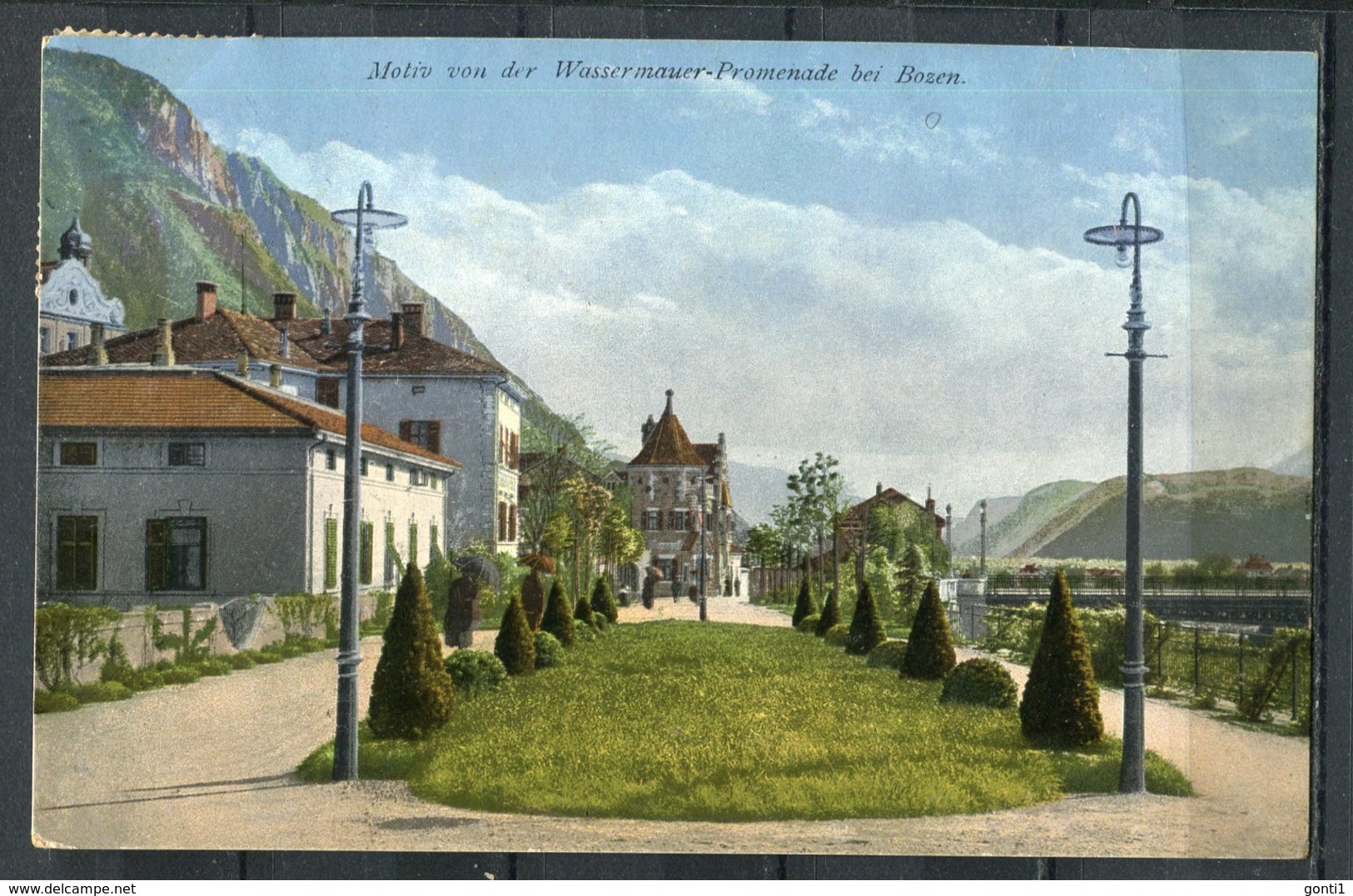 CPA Color AK Italien/Österreich Bozen/Bolzano 1910 "Wassermauer-Promenade Bei Bozen"1 AK Used - Bolzano (Bozen)