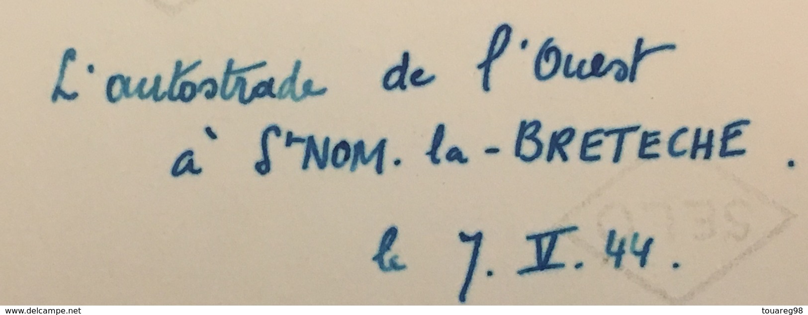 L'autostrade De L'Ouest à Saint-Nom-la-Bretèche. 1944. - Lieux