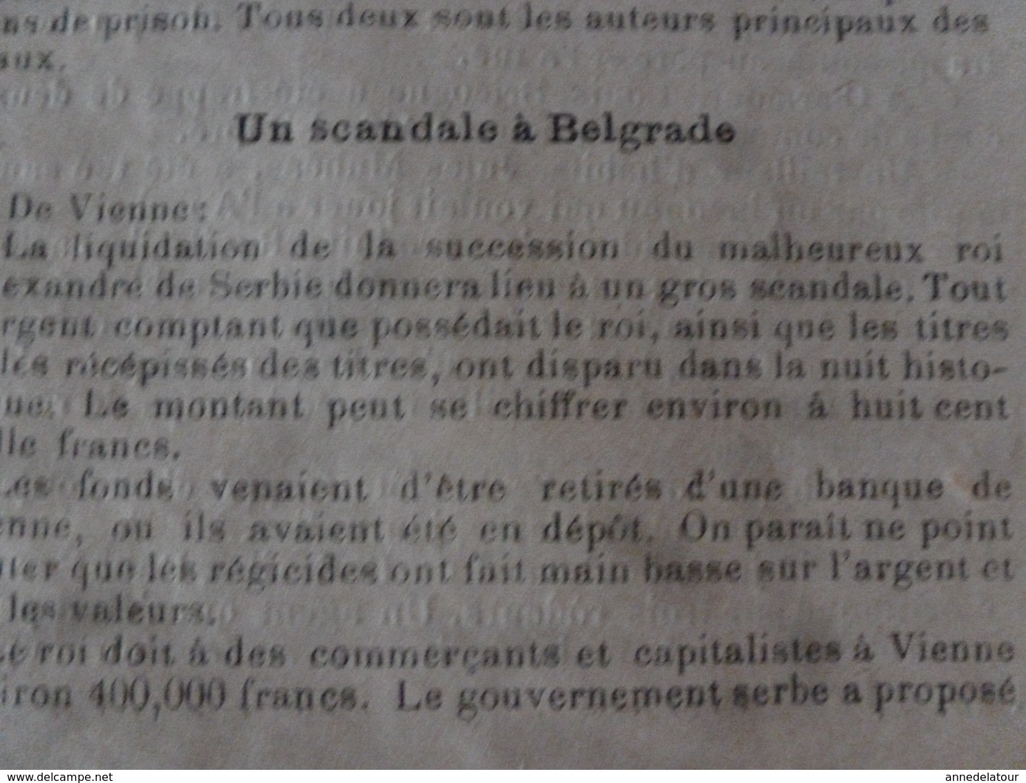 1903 LES FAITS de la semaine >Catastrophe à Cenicero;Cyclone au Tonkin;Haine des races;Empoisonné par un prêtre grec;etc