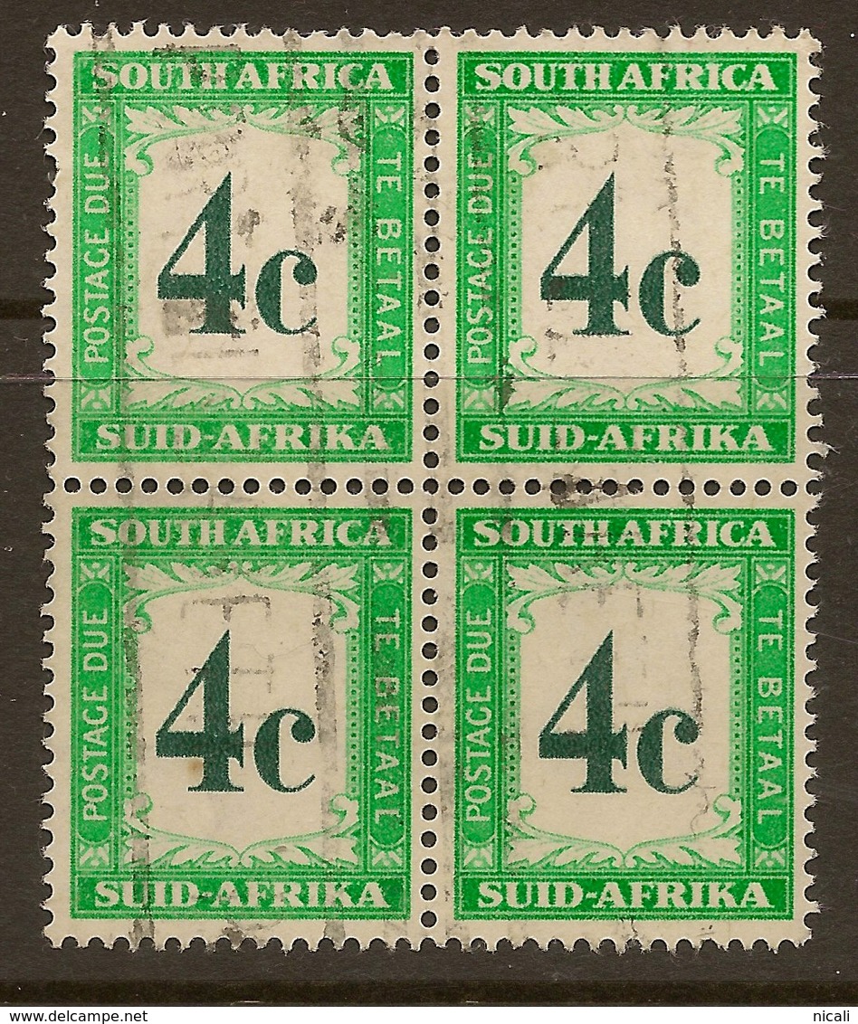 SOUTH AFRICA 1961 4c Postage Due SG D47 U #ANI22 - Timbres-taxe
