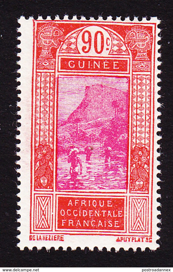 French Guinea, Scott #95, Mint Hinged, Ford At Kitim, Issued 1912 - Unused Stamps