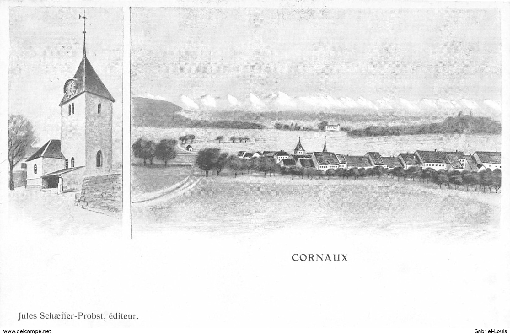 Cornaux - Litho Début XXème - Non Circulé - Cornaux