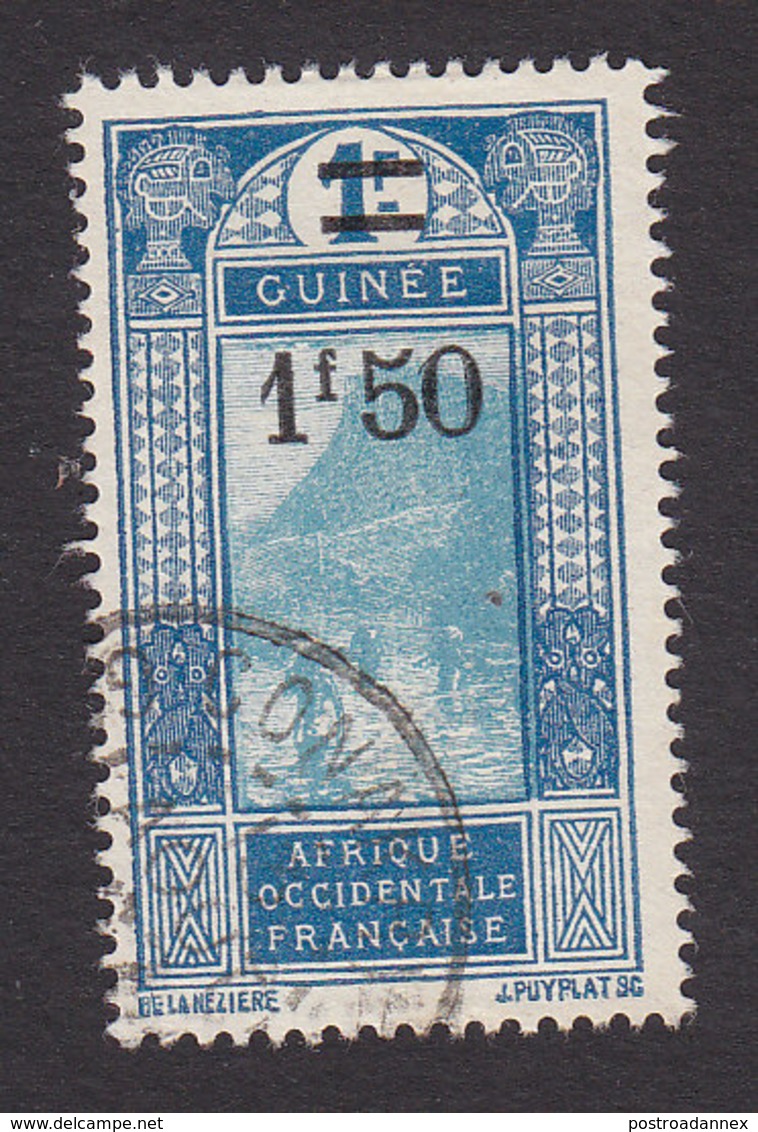 French Guinea, Scott #112, Used, Ford At Kitim Surcharged, Issued 1924 - Used Stamps