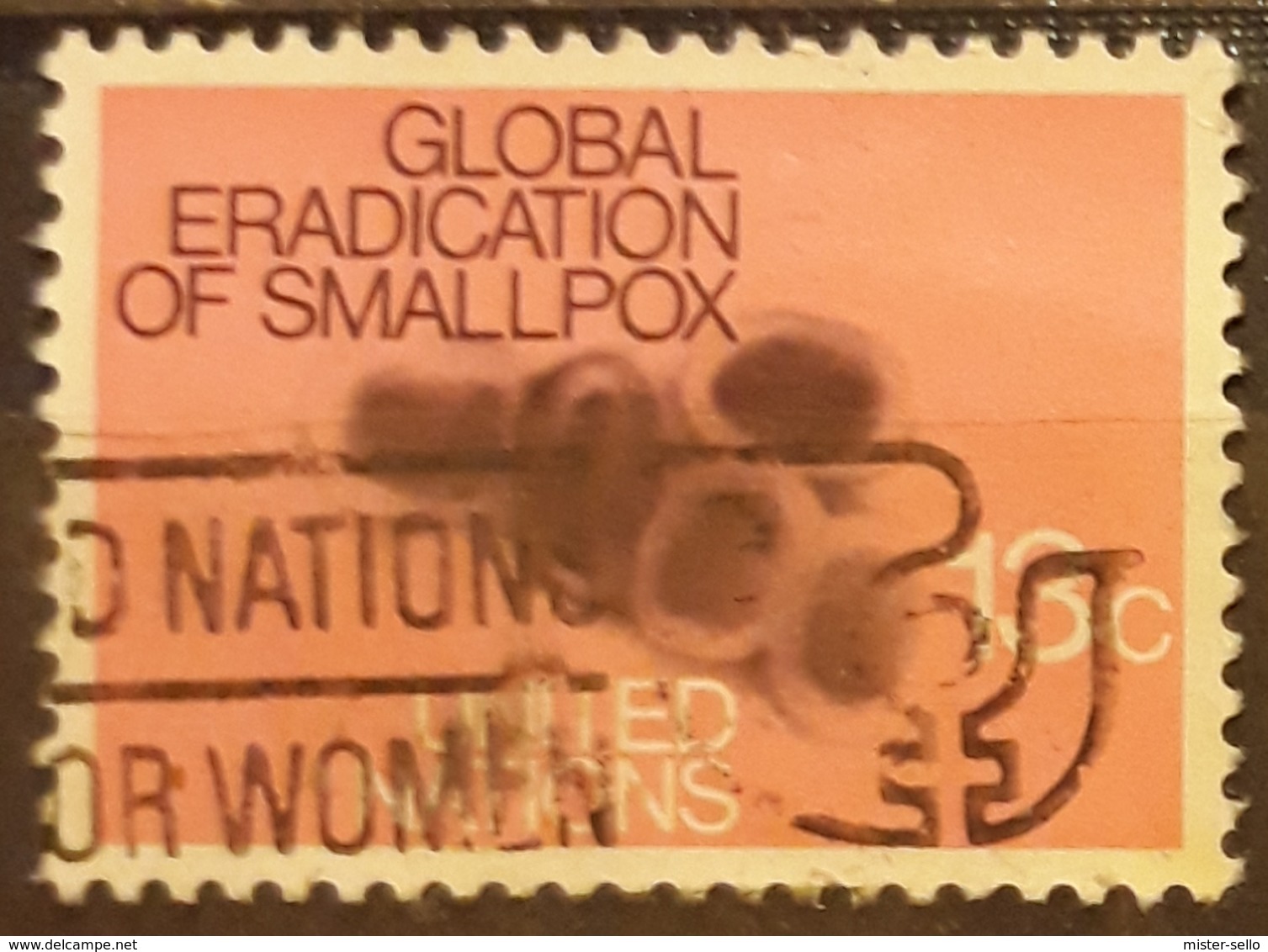 NACIONES UNIDAS - NEW YORK 1978 Global Eradication Of Smallpox. USADO - USED. - Gebruikt