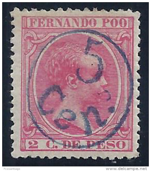 ESPAÑA/FERNANDO POO 1896/900 - Edifil #40A - MLH * - Fernando Po