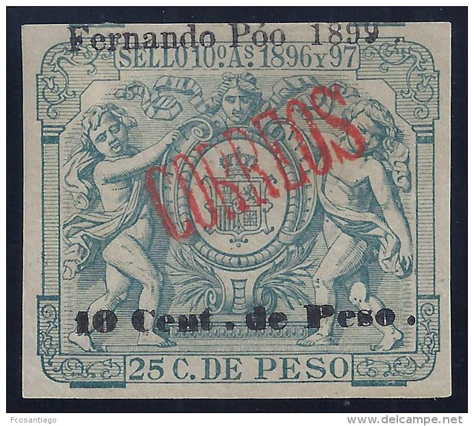 ESPAÑA/FERNANDO POO 1898/99 Edifil #47F* - Fernando Po