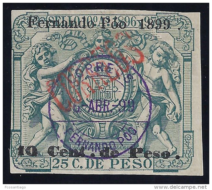 ESPAÑA/FERNADO POO 1898/99 - Edifil #47F - VFU - Fernando Po