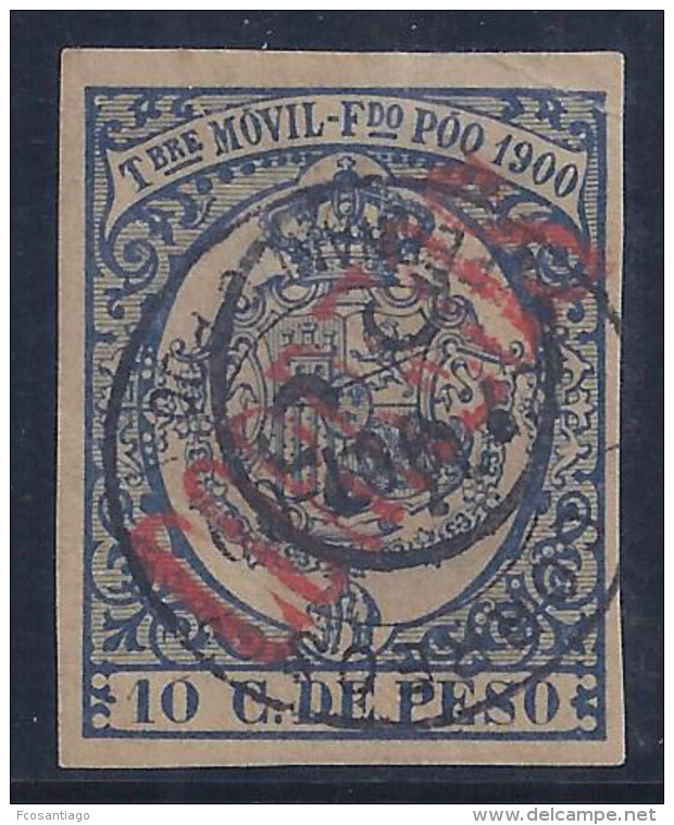 ESPAÑA/FERMANDO POO 1900 - Edifil #48Aahdx - VFU - Fernando Po