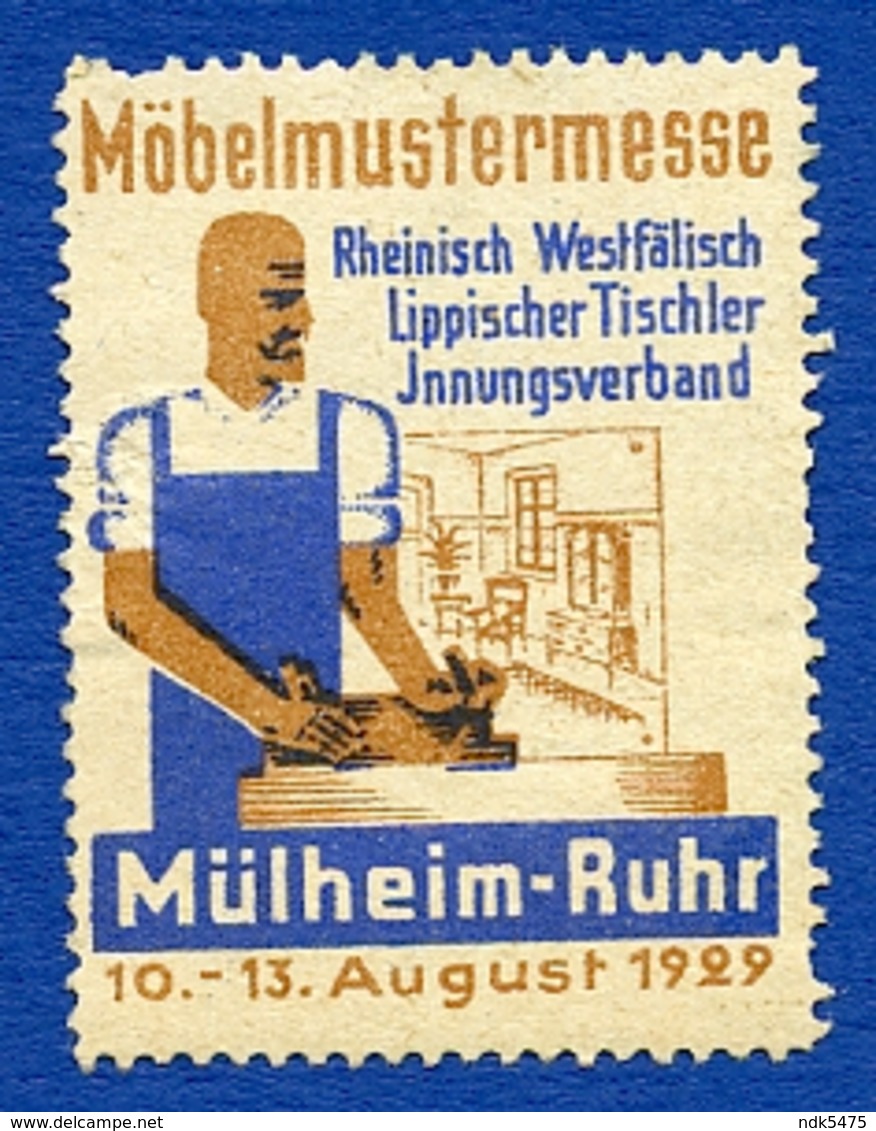 CINDERELLA : ALLEMAGNE - MULHEIM RUHR - MOBELMUSTERMESSE 1929 - Cinderellas