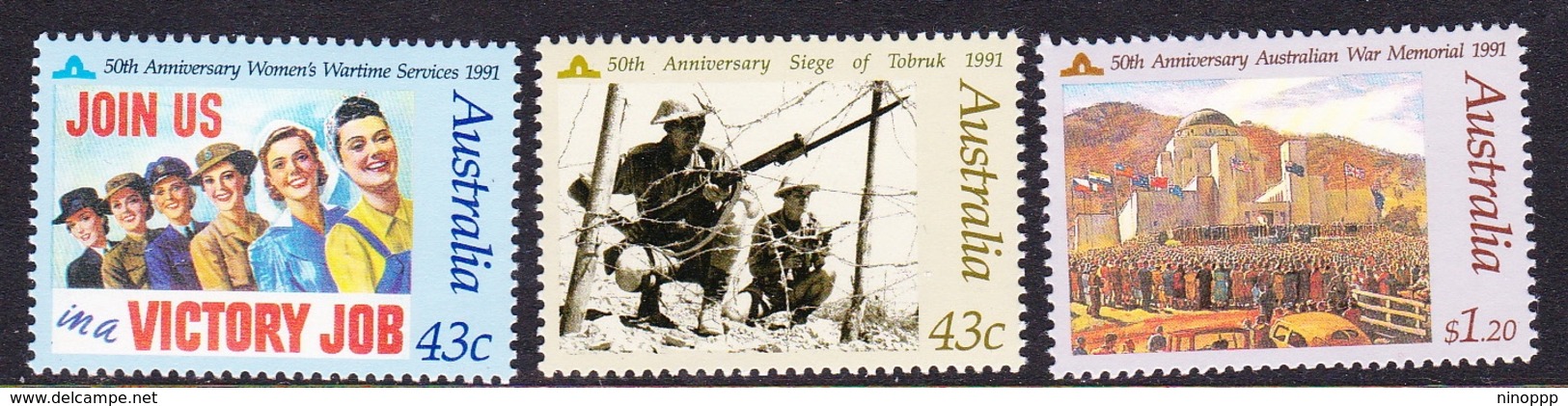 Australia ASC 1286-1288 1991 In Memory Of Those Who Served, Mint Never Hinged - Mint Stamps