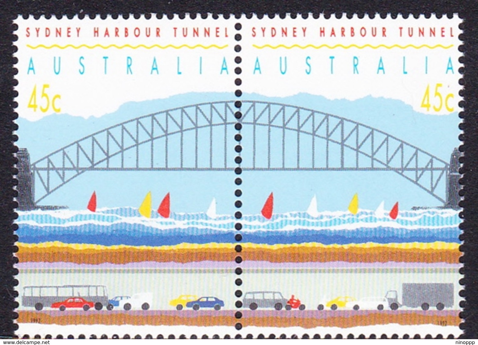 Australia ASC 1362-1363 1992 Opening Of Sydney Harbour Bridge Tunnel, Mint Never Hinged - Mint Stamps