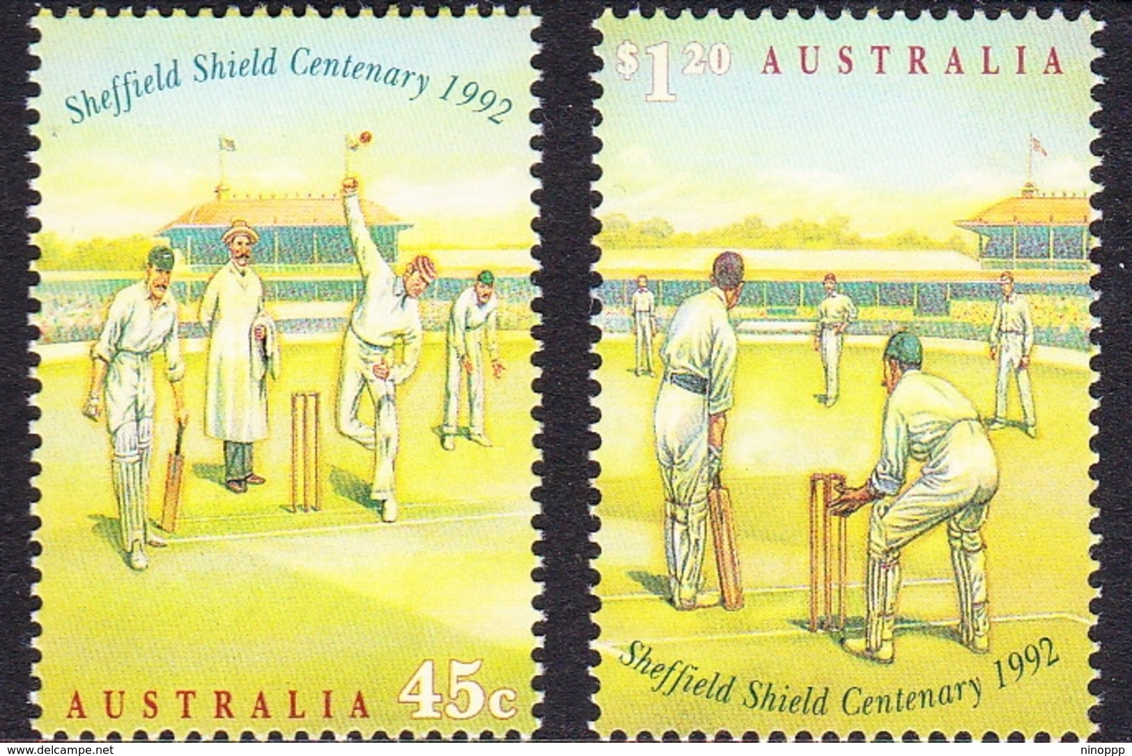 Australia ASC 1368-1369 1992 Centenary Of Sheffield Shield, Mint Never Hinged - Mint Stamps