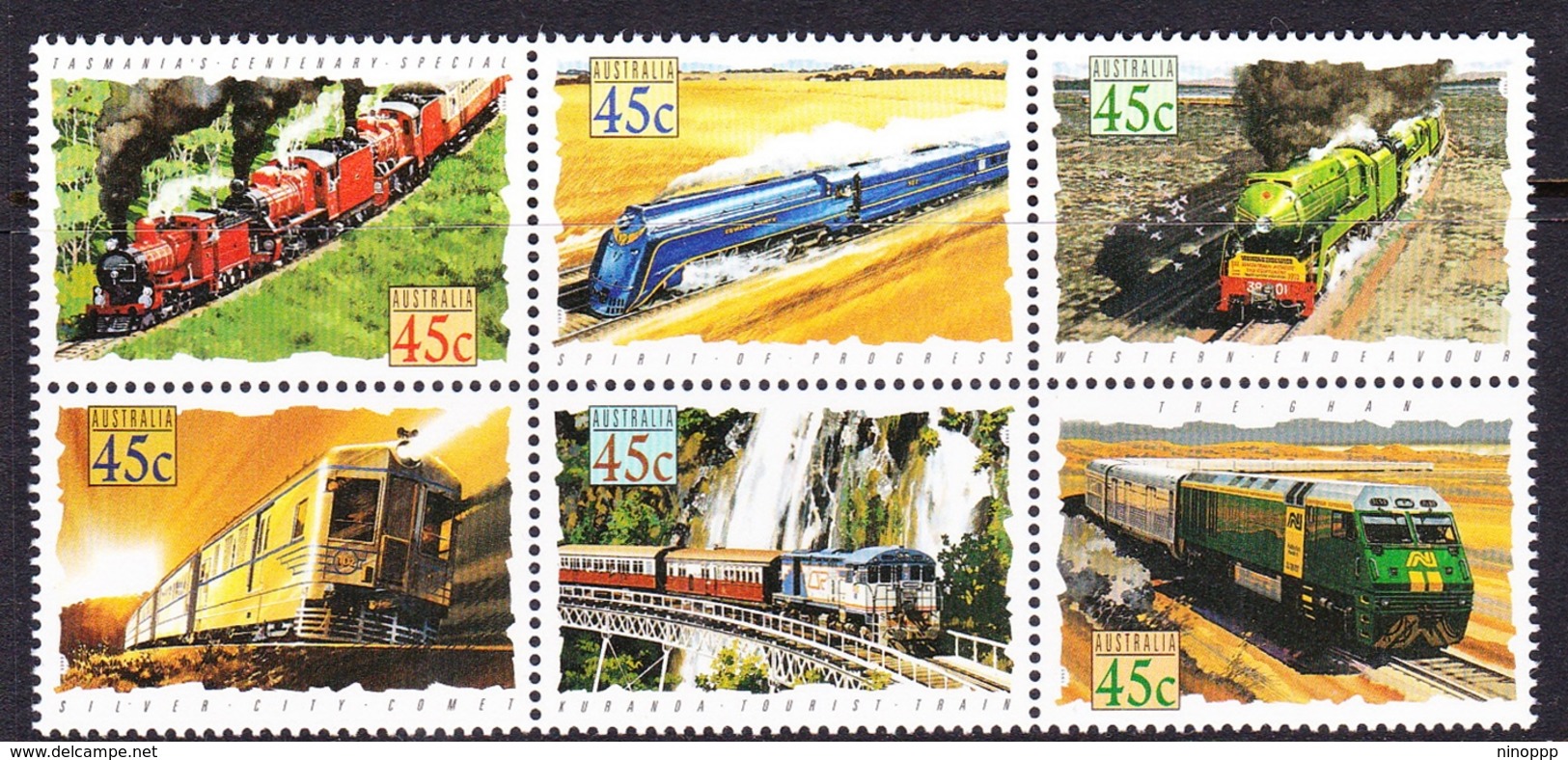 Australia ASC 1392-1397 1993 Trains, Mint Never Hinged - Ongebruikt