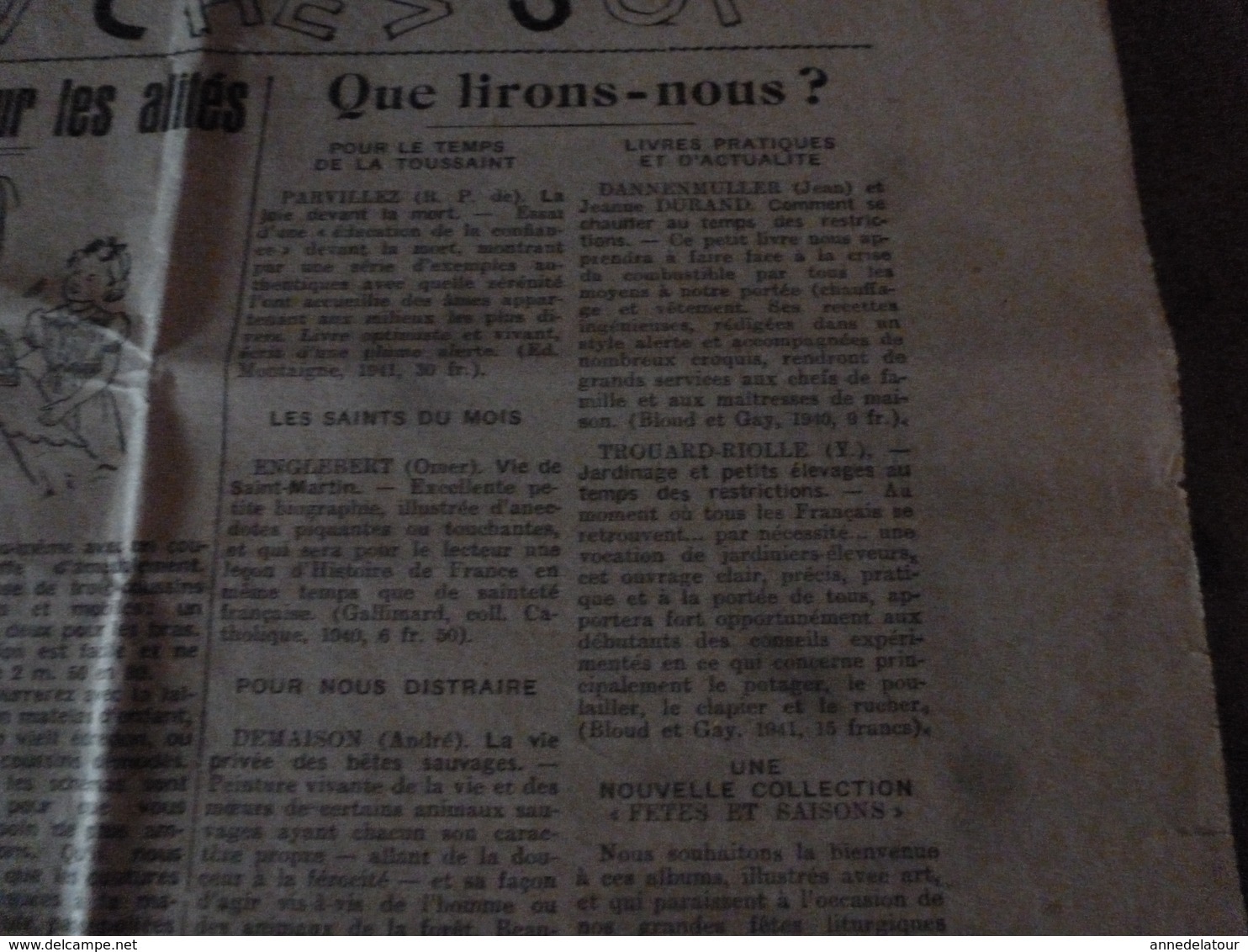 1941 VOIX Françaises Familiales (Supplément du journal collaborationniste sous influence allemande nazie )