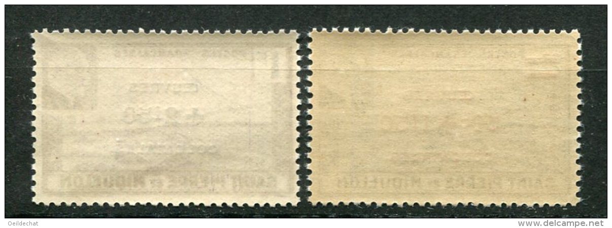 7790  SAINT-PIERRE-ET-MIQUELON  N°312/3 ** Timbres De 1941 (210/1)  Surchargés Oeuvres Coloniales  1944  TB - Ongebruikt