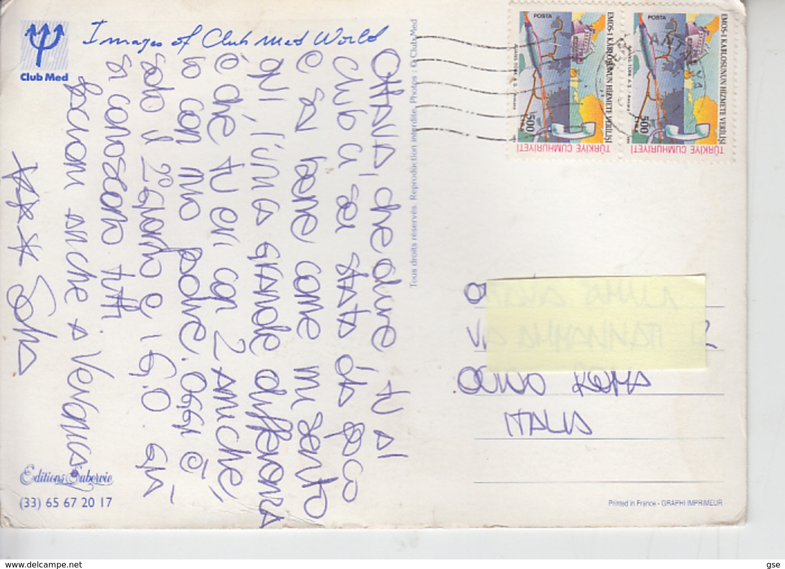 TURCHIA  1991 - Unificato  2680 - Scienza E Tecnica - Briefe U. Dokumente