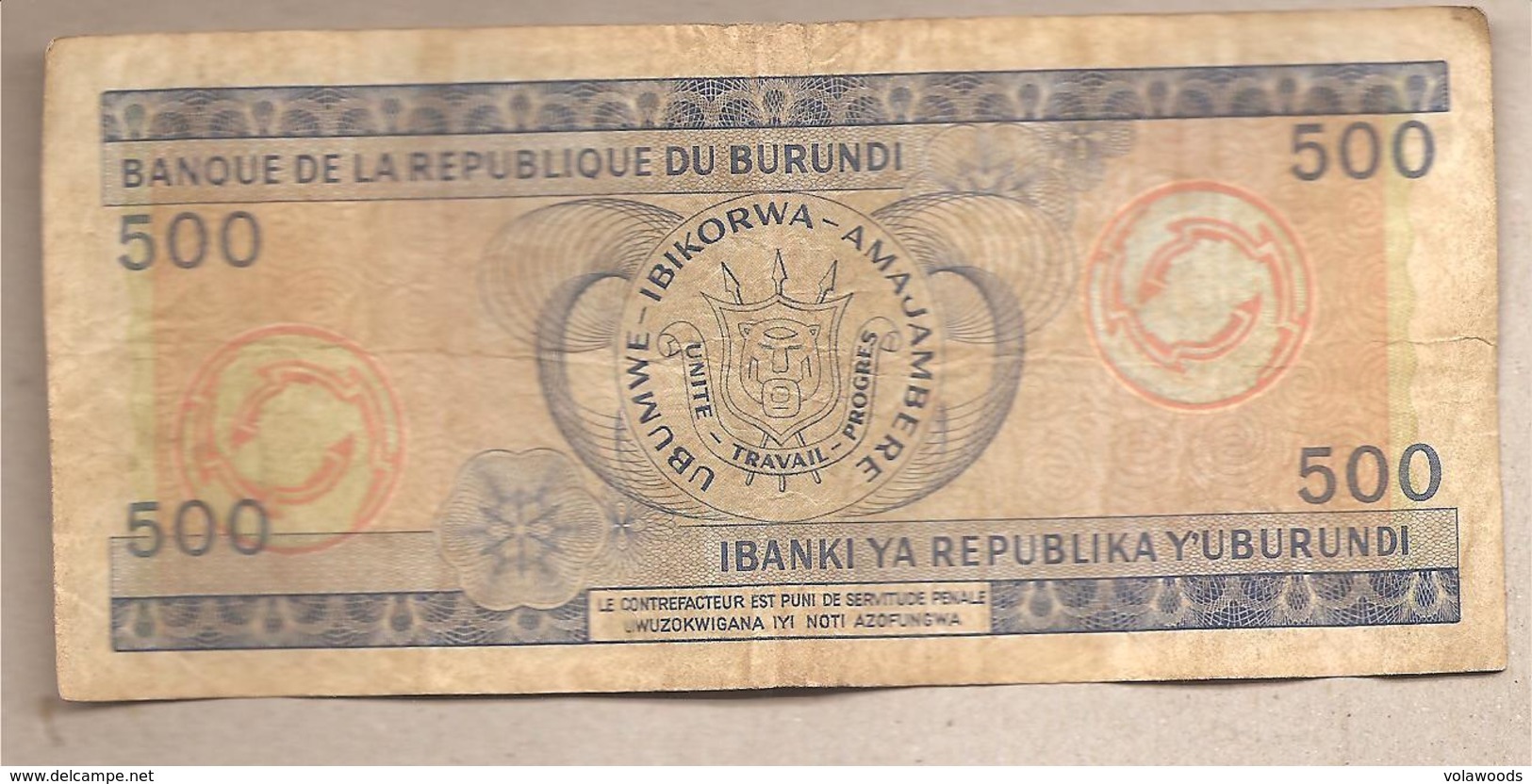 Burundi - Banconota Circolata Da 500 Franchi P-30b.2 - 1986 - Burundi