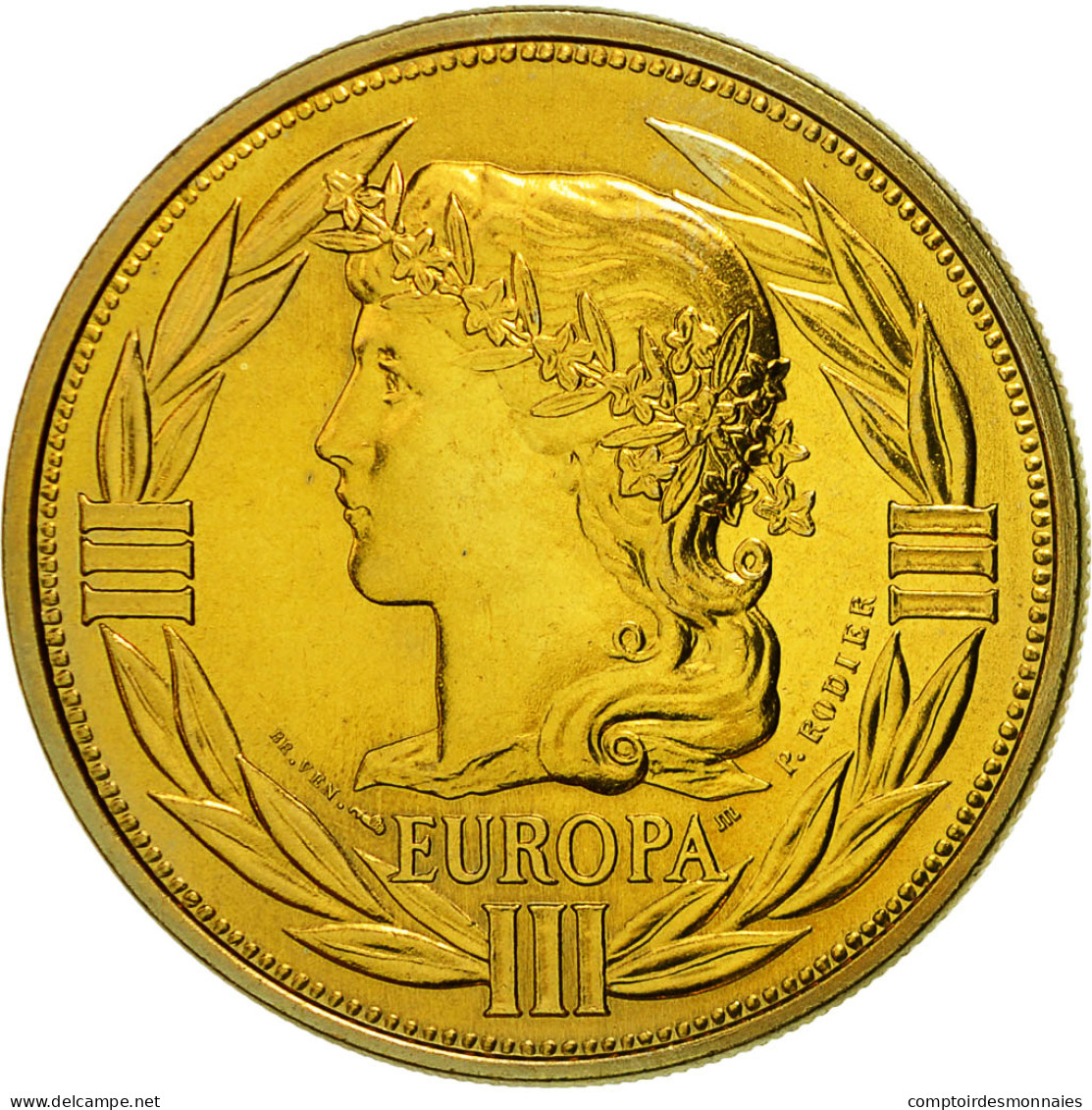 France, Médaille, Ecu Europa, Marianne, 1991, Rodier, FDC, Bronze - Otros & Sin Clasificación