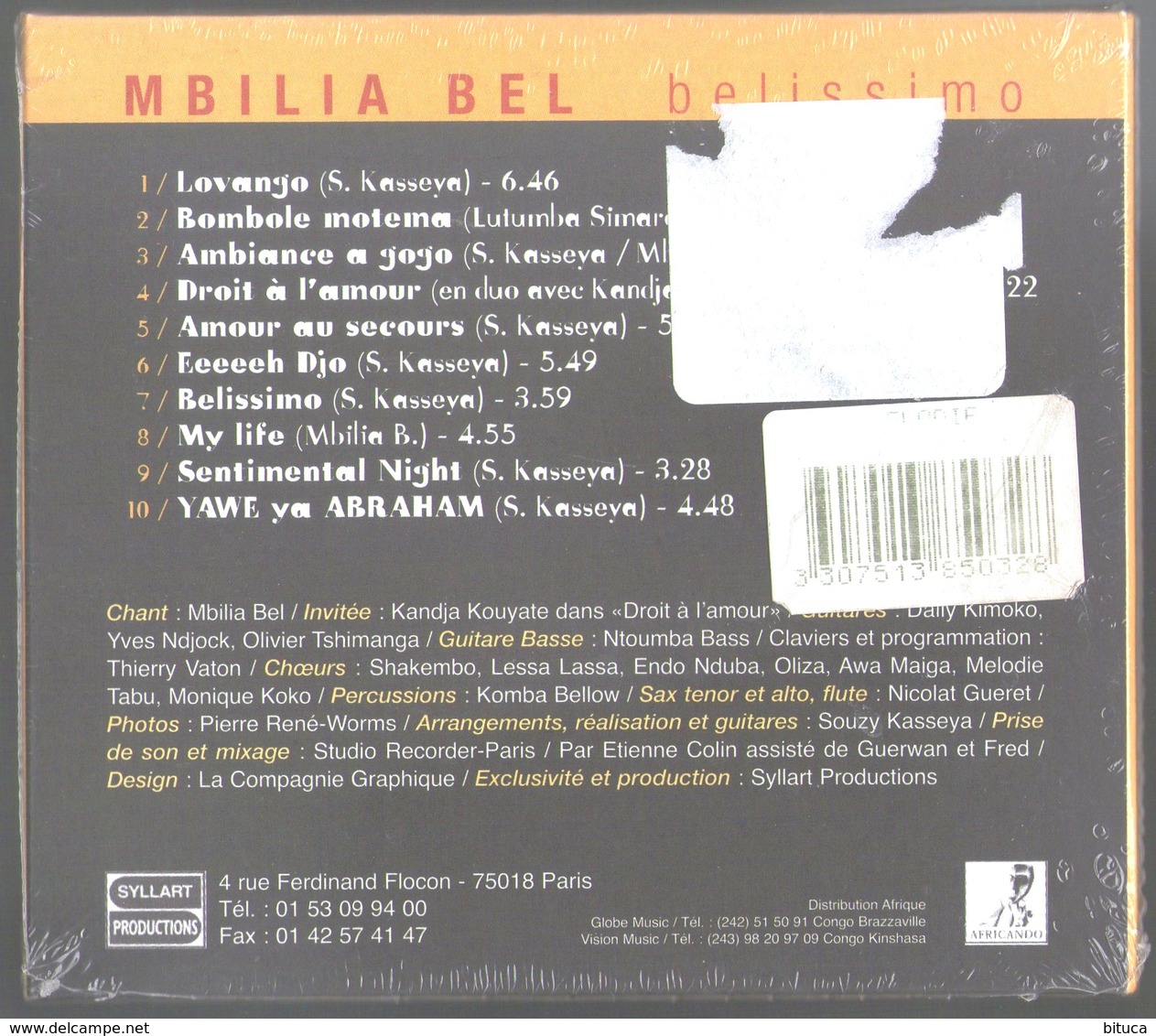 CD 10 TITRES M'BILIA BEL BELISSIMO NEUF SOUS BLISTER & RARE - Wereldmuziek