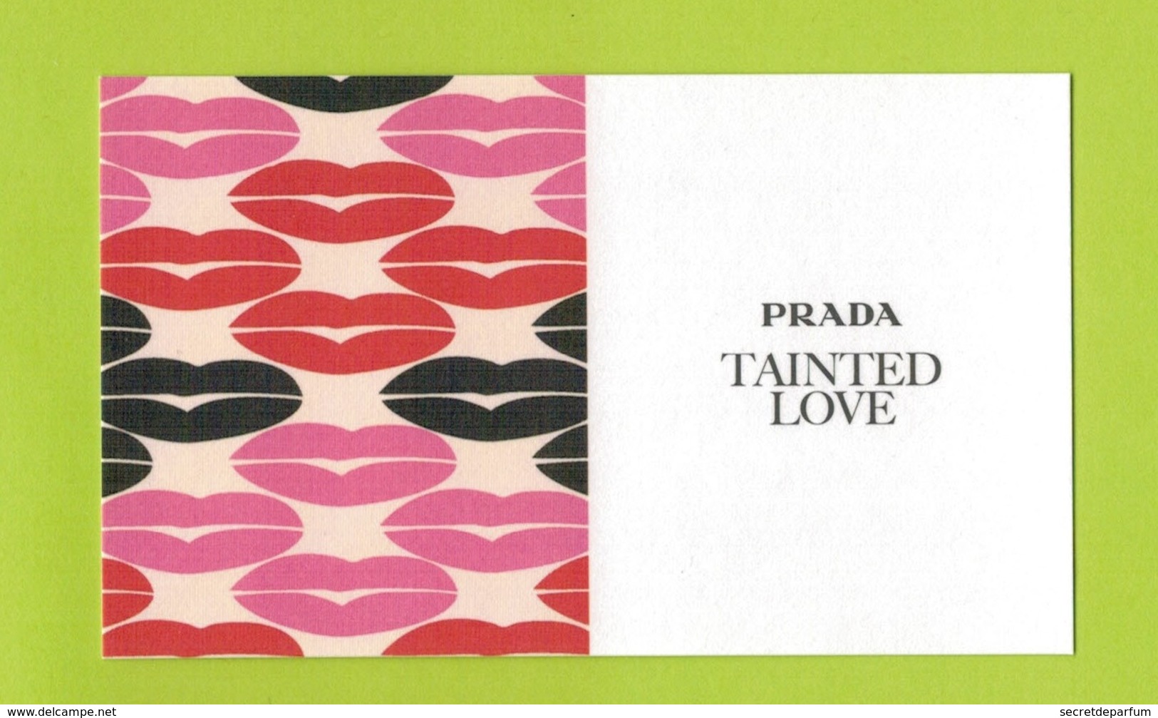 Cartes Parfumées Carte TAINTED LOVE  RECTO VERSO  De PRADA - Modern (from 1961)