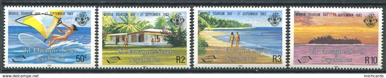 234 ZIL ELWAGNE SESEL Seychelles 1983 - Yvert 83/86 - Tourisme - Neuf **(MNH) Sans Charniere - Seychelles (1976-...)