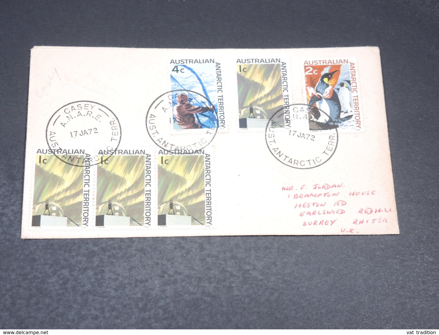 AUSTRALIE ANTARCTIQUE - Enveloppe De Casey En 1972 , Affranchissement Plaisant - L 19719 - Briefe U. Dokumente