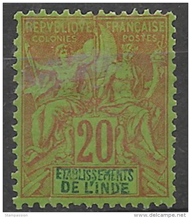 Inde 1892 -  N° YT 7 Neuf * - Unused Stamps