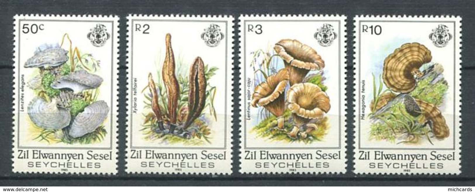 234 ZIL ELWANNYEN SESEL Seychelles 1985 - Yvert 109/12 - Champignon - Neuf **(MNH) Sans Charniere - Seychelles (1976-...)