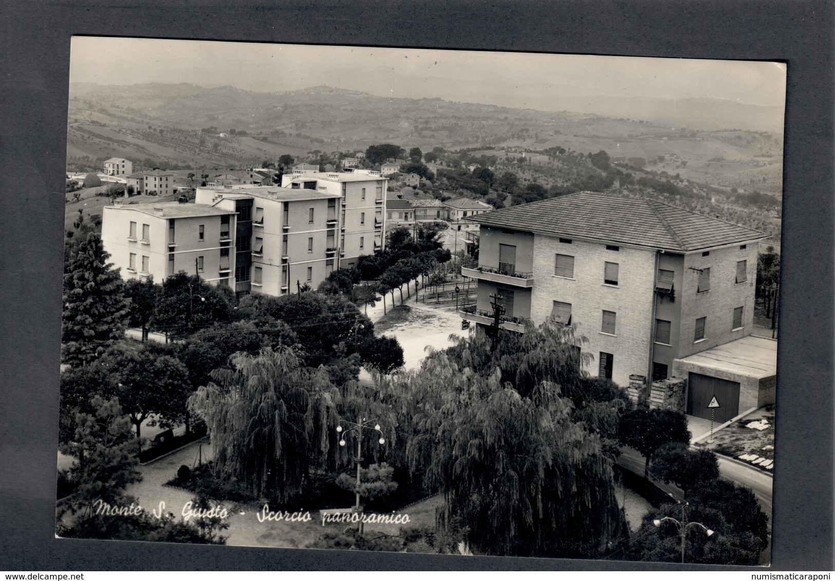 Monte San Giusto Scorcio Panoramic  VIAGGIATA 1958  COD.C.2028 - Macerata