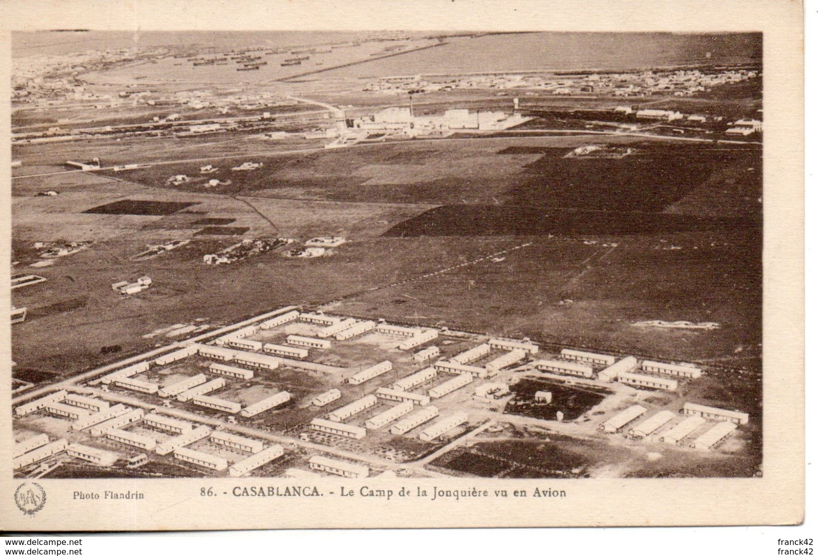 Maroc. Casablanca. Le Camp De La  Jonquiere Vu En Avion - Casablanca