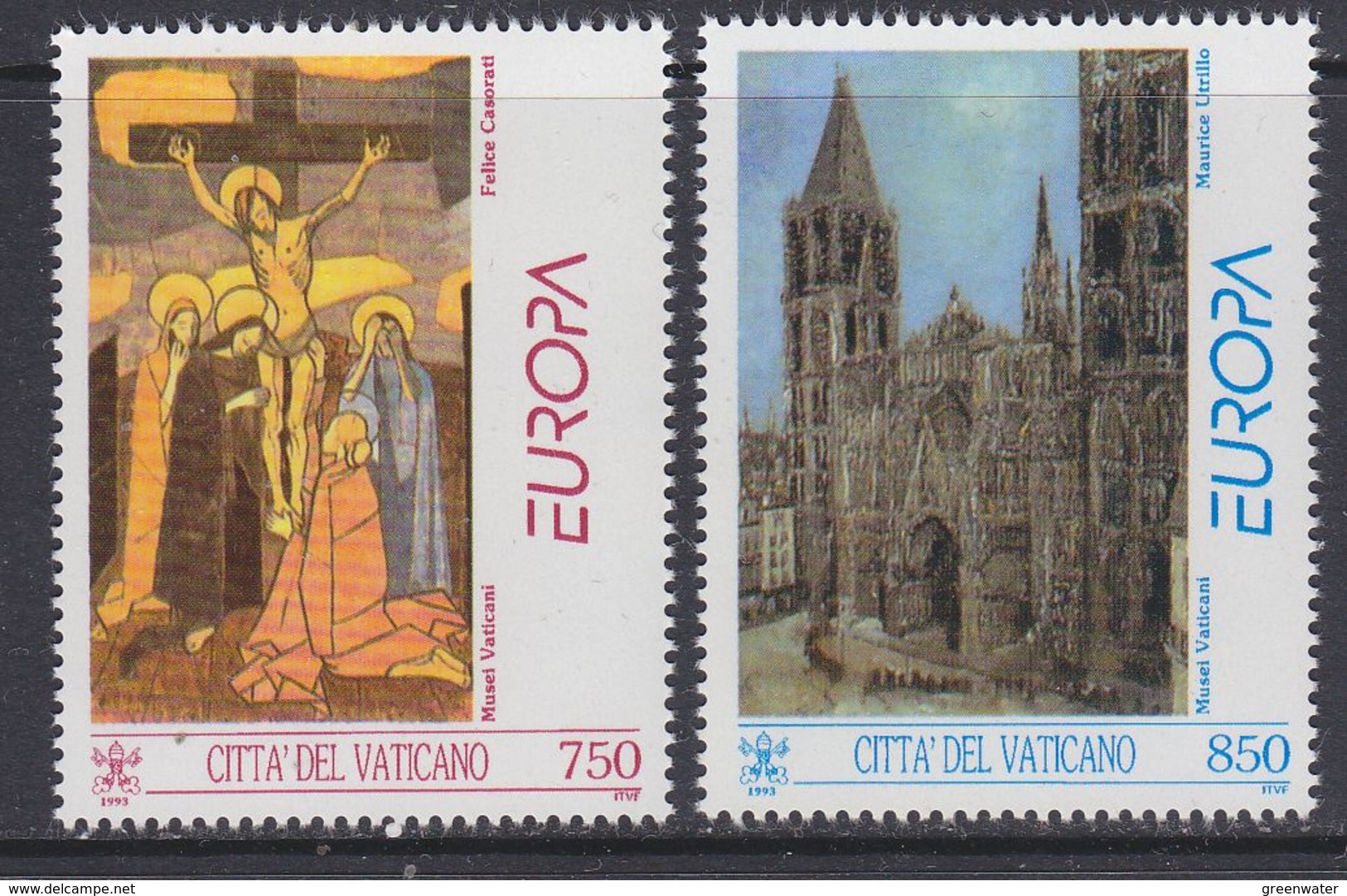 Europa Cept 1993 Vatican City 2v ** Mnh (39577N) - 1993