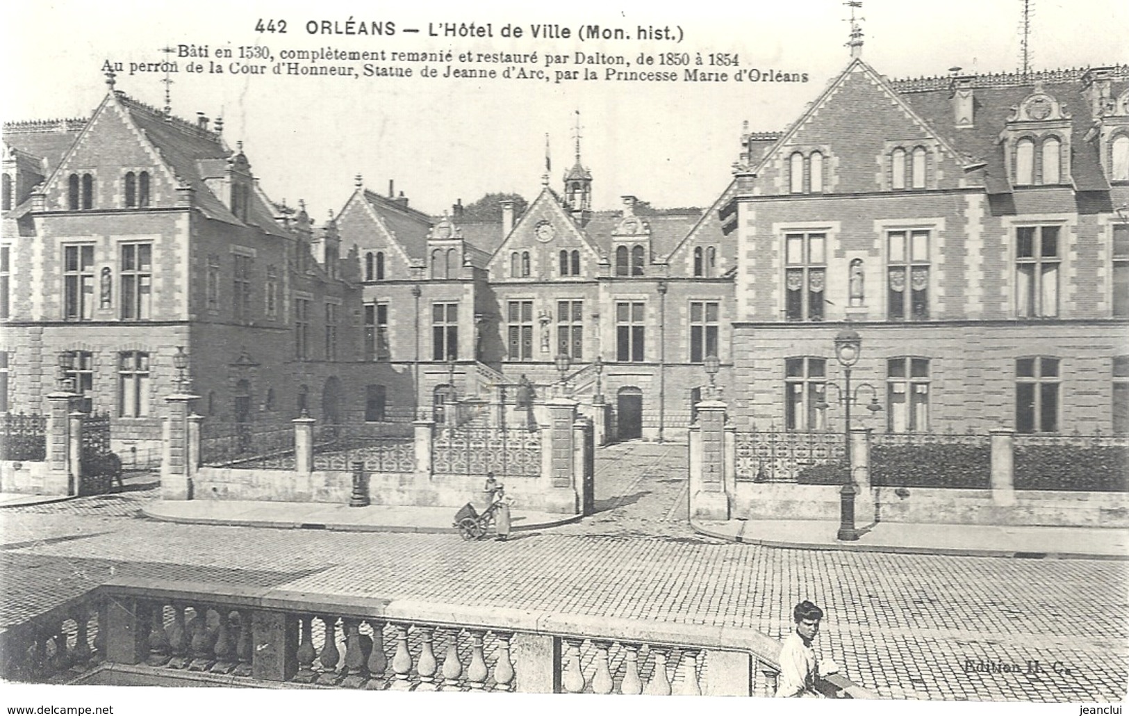 442. ORLEANS . L'HOTEL DE VILLE + TRES LONG HIST  . CARTE  NON ECRITE - Orleans