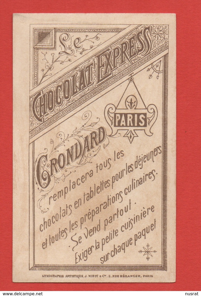 Chocolat Grondard, Jolie Chromo Lith. J. Minot, Suède, Sweden - Andere & Zonder Classificatie